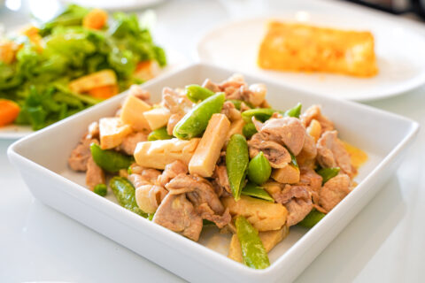 けのことえんどうの照りマヨソテー